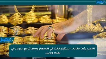 الذهب يثبت مكانه.. استقرار لافت في الأسعار وسط تراجع الدولار في بغداد وأربيل